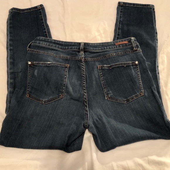 PILCRO blue ripped denim straight leg jeans 31 - Picture 3 of 6